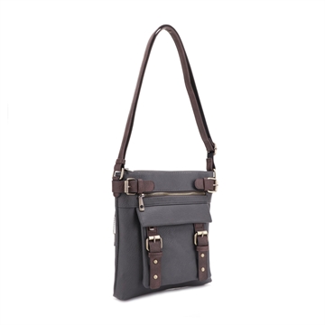Picture of JESSIE & JAMES HANNAH CONCEALED CARRY LOCK AND KEY CROSSBODY HANDBAG 11 H X 9 W X 1.5 D ( GREY ) MC8535LGYCF