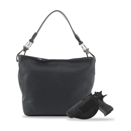 Picture of JESSIE & JAMES LYDIA LOCK AND KEY HOBO SHOULDER BAG 9 H X 11 W X 4 D ( BLACK ) AMC3179AL BK