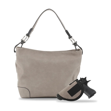 Picture of JESSIE & JAMES LYDIA LOCK AND KEY HOBO SHOULDER BAG 9 H X 11 W X 4 D ( GREY ) AMC3179AL GY