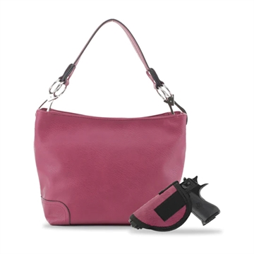 Picture of JESSIE & JAMES LYDIA LOCK AND KEY HOBO SHOULDER BAG 9 H X 11 W X 4 D ( WINE ) AMC3179AL WN