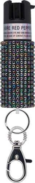 Picture of JEWELED PEPPER SPRAY W/ KEY RING, BLACK KR-J-BK-02