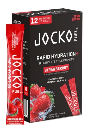 Picture of JOCKO 29283 RAPID HYDRATION POWDER STRAWBERRY 12PK