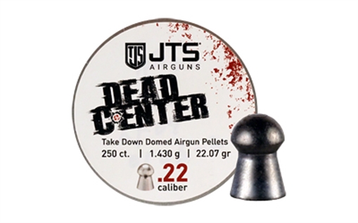 Picture of JTS Group Dead Center, .22 Caliber Pellets, Domed Tip, 21.53 Grain, 250 Per Tin JAC110