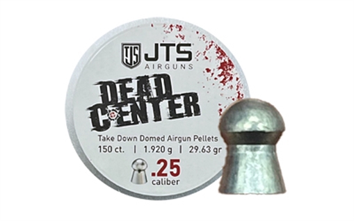Picture of JTS Group Dead Center, .25 Caliber Pellets, Domed Tip, 29.63 Grain, 150 Per Tin JAC114