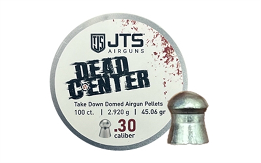 Picture of JTS Group Dead Center, 30 Caliber Pellets, Domed Tip, 45.06 Grain, 100 Per Tin JAC117