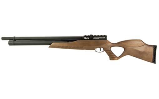 Picture of JTS Group Airacuda Max Big Bore, Pre-Charged Pneumatic, .30 Caliber Pellet, 850 Feet Per Second, 18" Barrel, Matte Finish, Black, Thumbhole Wood Stock, 7 Rounds JAGACUDAM30