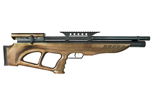Picture of JTS Group Brawn Bullpup, Pre-Charged Pneumatic, .30 Caliber Pellet, 830 Feet Per Second, 17.2" Barrel, Matte Finish, Black, Wood Stock, 7 Rounds JAGBRAWN30