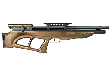 Picture of JTS Group Brawn Bullpup, Pre-Charged Pneumatic, .30 Caliber Pellet, 830 Feet Per Second, 17.2" Barrel, Matte Finish, Black, Wood Stock, 7 Rounds JAGBRAWN30