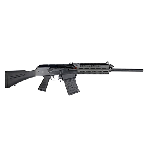 Picture of JTS Group M12AK-T1, Semi-automatic, AK, 12 Gauge 3", 18.7" Barrel, Cylinder Choke, Black Color, Polymer Grip and Fixed Stock, Aluminum Forearm with M-LOK Slots, 5Rd, 2 Magazines M12AK-T1 M12AKT1