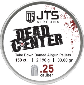 Picture of JTS PELLETS DEAD CENTER 25 CAL DOMED 33.80 GR 150CT JAC127
