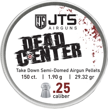 Picture of JTS PELLETS DEAD CENTER 25 CAL SEMI-DOMED 29.32 GR 150CT JAC126