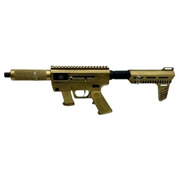 Picture of Just Right Carbine 45th/47th Trump Edition Pistol 9mm Luger 15rd Magazine(1) 6.5" Barrel Blade Brace Gold Cerakote    JRC9PSTSR-TD-TRP12