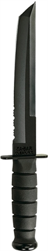Picture of Ka-Bar Tanto 8" Fixed Tanto Part Serrated Black 1095 Cro-Van Blade, Black Kraton G Handle, Includes Sheath 1245