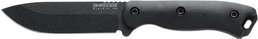 Picture of Ka-Bar Becker 4.38" Fixed Drop Point Plain Black 1095 Cro-Van Blade, Black Ultramid Handle, Includes Sheath BK16