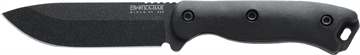 Picture of Ka-Bar Becker 4.38" Fixed Drop Point Plain Black 1095 Cro-Van Blade, Black Ultramid Handle, Includes Sheath BK16