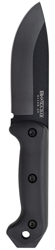 Picture of KA-BAR Knives Becker Campanion, Fixed Blade Knife, 5.25" Blade Length, 10.5" Overall Length, Drop Point, Plain Edge, 1095 Cro-Van Black Blade, Black Ultramid Handle, Molle Compatible Plastic Sheath BK2