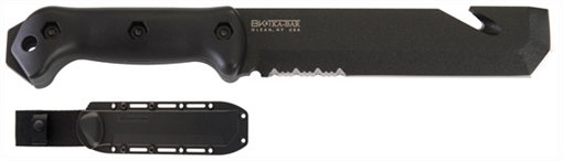 Picture of Ka-Bar Becker Tac Tool 7" Fixed Chisel w/Wire Cutter Part Serrated Black 1095 Cro-Van Blade, Black Ultramid Handle, Includes Sheath BK3