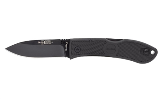 Picture of KA-BAR Knives Dozier Hunter, Folding Knife, 3" Drop Point Blade, 7.25" Overall Length, Plain Edge, S35VN Blade Steel, Matte Finish, Black, Black Zytel Handle 4062S35