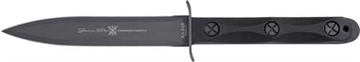 Picture of Ka-Bar Ek Model 4 6.63" Fixed Double Edge Spear Point Plain Stonewashed 1095 Cro-Van Blade, Black GRN Handle, Includes Sheath EK44