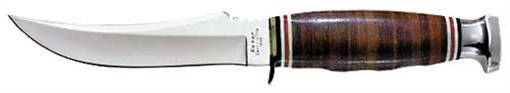 Picture of Ka-Bar Skinner 4.38" Fixed Skinner Plain Polished 5Cr15MoV SS Blade, Brown Leather Handle, Includes Sheath 1233