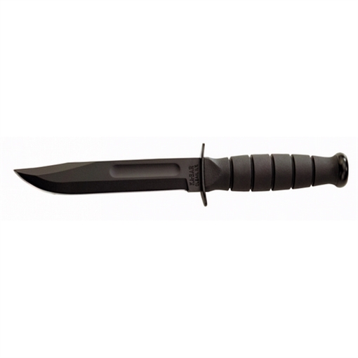 Picture of Ka-Bar Fighting/Utility 5.25" Fixed Clip Point Plain Black 1095 Cro-Van Blade, Black Kraton G Handle, Includes Sheath 1256