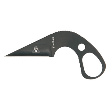Picture of KA-BAR Knives TDI Last Ditch Knife, Fixed Blade Knife, 1.625" Blade Length, 3.625" Overall Length, 9cr18/Black Steel, Plain Edge, Includes Plastic Sheath 1478BP