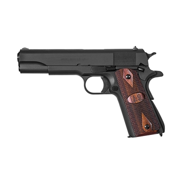 Picture of AUTO ORDNANCE HGA 45 AUTO 5IN BBL MAT BLACK 7/RD MAG WOOD GRIPS W/US LOGO 1911BKOWMA