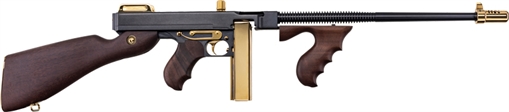 Picture of Kahr Auto Ordanace 1927A-1 Dlx Rifle .45 Auto 20rd Magazine 18" Barrel Black w/Gold  Walnut Furniture T1ABTG