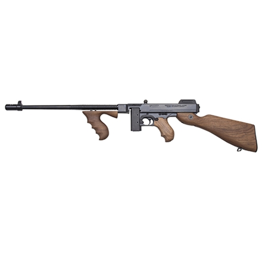 Picture of Thompson 1927A-1 Deluxe 45 ACP Caliber with 16.50" Barrel, 10+1 Capacity (Stick), Blued Metal Finish, American Walnut Stock Wood Grip Right Hand T110S