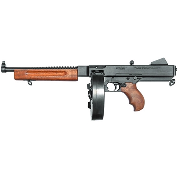 Picture of Thompson 1927A-1 Lightweight Deluxe 45 ACP Caliber with 10.50" Barrel, 50+1 Capacity (Drum), Black Hard Coat Anodized Metal Finish, American Walnut Grip Right Hand TA5