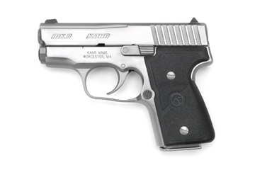 Picture of Kahr Arms MK Elite 9mm Luger Caliber with 3" Barrel, 6+1 or 7+1 Capacity, Overall Polished Stainless Steel, Serrated Slide & Textured Wraparound Black Nylon Grip M9098A