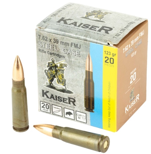 Picture of KAISER 7.62X39 123GR FMJ BOXER PRIMER NON CORROSIVE AM8313