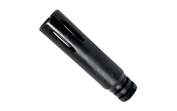 Picture of KAK Industry Retro Extended Flash Hider, 556NATO, Fits AR-15, 1/2x28, 4" Long, Phosphate Finish, Black AR15-XM177-FH-001