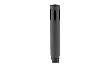 Picture of KAK Industry Retro Extended Flash Hider, 556NATO, Fits AR-15, 1/2x28, 6" Long, Phosphate Finish, Black AR15-MD-FH-001