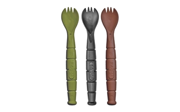 Picture of KA-BAR Knives Field Kit Spork, Survival Tool, Three Pack, Brown Green and Black, Creamid Construction 9909MIL