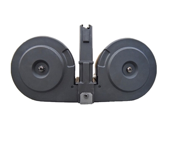 Picture of KCI USA Magazine, GEN 2 DRUM, 223 Remington/556NATO, 100 Rounds, Fits AR15, Black KCI-MZ001 KCIMZ001