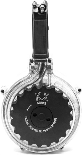 Picture of KCI USA Drum Magazine, 223 Remington/556NATO, 50 Rounds, Fits AR-15, Black KCI-MZ036 KCIMZ036