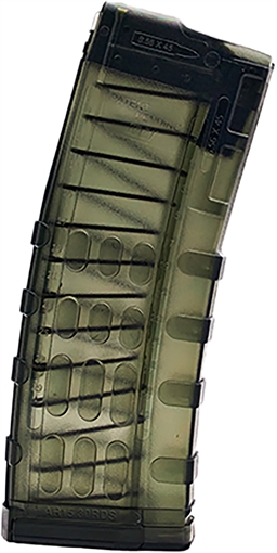 Picture of KCI USA Rifle Magazine, 223 Remington/556NATO, 30 Rounds, Translucent Smoke, Fits AR-15, Polycarbonate Construction, Steel Reinforced Feed Lips KCI-MZ065 KCIMZ065