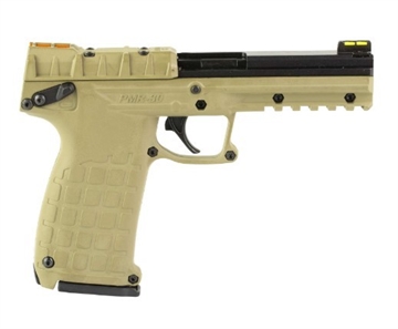 Picture of Kel-Tec PMR 30, Single Action, Hammer Fired, Semi-automatic, Polymer Frame Pistol, Full Size, .22 WMR, 4.3" Barrel, Matte Finish, Tan, Fiber Optic Sights, 10 Rounds, 1 Magazine PMR30TAN10