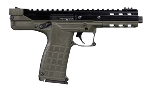 Picture of Kel-Tec CP33 22 LR 33+1 5.50" Black Ported/Threaded Barrel, Serrated/Optic Ready Slide, Green Polymer w/Picatinny Rail Frame, Black Polymer Grip Ambidextrous CP33GRN