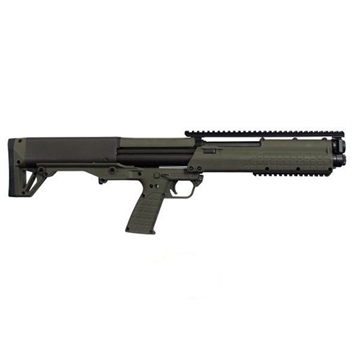 Picture of Kel-Tec KSG, Pump Action Shotgun, 12 Gauge, 3" Chamber, 18.5" Barrel, Green Finish, Synthetic Stock, Tactical Handguard with Rails, 7+7 Rounds KSGGRN