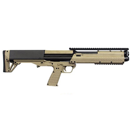 Picture of Kel-Tec KSG, Pump Action Shotgun, 12 Gauge, 3" Chamber, 18.5" Barrel, Tan Cerakote Finish, Synthetic Stock, Tactical Handguard with Rails, 7+7 Rounds KSGTAN
