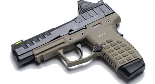 Picture of Keltec P15 Pistol 9mm 4 in. Tan w/Virdian RFX11 15 rd. P15TANOPTIC