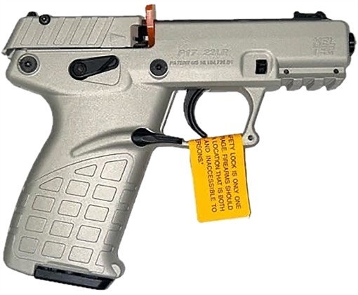 Picture of Kel-Tec P17 Sports South Exclusive Color, Compact Frame 22 LR 16+1 3.80" Black Steel Threaded Barrel, Shimmer Serrated Steel Slide, Shimmer Polymer Frame w/Picatinny Rail, Textured Grip P17SA