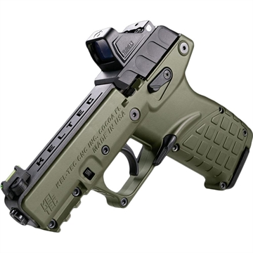 Picture of Kel-Tec P17 Handgun .22 LR 16rd Magazines (3) 3.8" 1/2x28 Threaded Barrel OD Green with Optic & Holster P17BGRNOPTIC