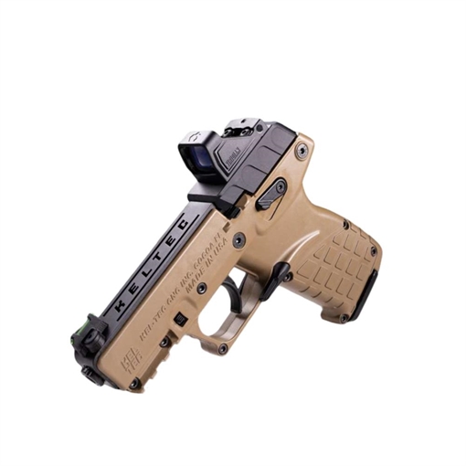 Picture of Kel-Tec P17 Handgun .22 LR 16rd Magazines (3) 3.8" 1/2x28 Threaded Barrel Tan with Optic & Holster P17BTANOPTIC