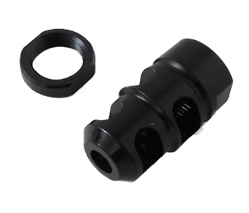 Picture of Kel-Tec PLRSU582 PLR-22 Muzzle Brake Kit Black Steel with 1/2"-28 tpi Threads for 22 LR Kel-Tec PLR-16 PLR582