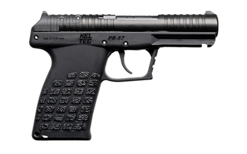 Picture of Kel-Tec PR57, Striker Fired, Semi-automatic, Polymer Frame Pistol, Compact, 5.7X28MM, 4.6" Barrel, Matte Finish, Black, Optics Ready, 3 Dot Sights, 20 Rounds, (2) 10 Round Stripper Clips, Includes Optic Plate PR57BLK