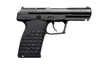 Picture of Kel-Tec PR57, Striker Fired, Semi-automatic, Polymer Frame Pistol, Compact, 5.7X28MM, 4.6" Barrel, Matte Finish, Black, Optics Ready, 3 Dot Sights, 20 Rounds, (2) 10 Round Stripper Clips, Includes Optic Plate PR57BLK