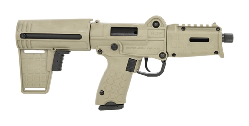 Picture of Kel-Tec SDP9TAN SUB SDP 9mm Luger 17+1 6" Threaded Barrel, Polymer Receiver w/Picatinny Rail, Polymer Folding Pistol Brace, Polymer Grip
